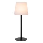 Schwarze aufladbare Außen Tischlampe Modern, Tyon, 2W, 2700K LED, IP65, mit Touch-Dimmer