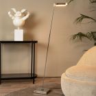 Chrom Leselampe Stehlampe Modern, Aaron, 12W, 2700K LED, mit Touch-Dimmer