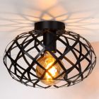 Schwarze Deckenlampe Modern, Wolfram