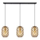 Goldene Pendelleuchte Modern, Wolfram