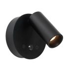 Schwarze aufladbare Wandleuchte Modern, Toni, 2W, 2700-4000K, mit Touch-Dimmer