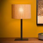 Rattan Tischleuchte Braun, Magius, mit Schalter