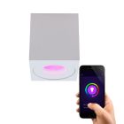 Moderne Smart Deckenleuchte Weiß, Alion, IP44, 4,5W, RGBW