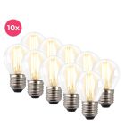 10er Pack dimmbare Melchis E27 LED Kugel, 4w warmweiß