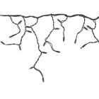 8M verbindbares Eiszapfenlicht, schwarze Schnur, IP67, 50 cm hoch - Warmweiß