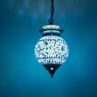 Blaue Mosaik Pendelleuchte Orientalisch, Nisrin