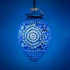 Blaue Mosaik Pendelleuchte Orientalisch, Isa