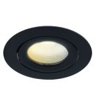 Schwarze Einbaustrahler Aluminium, Wimke, 5W, dim to warm LED, IP44