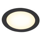 Schwarze Downlight Aluminium, Umbriel, 12W, 3000K LED, IP44
