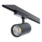 Schwarze 3 phase Schienen Lampe Aluminium, Rozina, 10W/20W/30W, White Switch LED