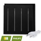 Schwarzes LED-Lamellenpanel 60x60 - 30W - weißer Schalter - UGR <16