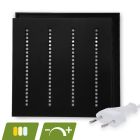 Schwarzes LED-Lamellenpanel 60x60 - 30W - weißer Schalter - dimmbar - UGR <16