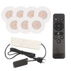 7 weiße Einbaustrahler Terrassenüberdachung Dico, IP65, inkl. Anschlussset und Fernbedienung