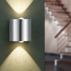 Nickel Up down Wandleuchte Metall, Alwyn, 3,2W, 3000K LED