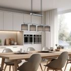 Nickel Pendelleuchte Metall, Nordby