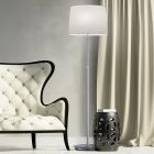 Nickel Stehlampe Antik, Niva, mit Zugschalter