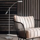 Nickel Stehlampe Modern, Maxence, 12W, 3000K LED, mit Touch-Dimmer