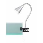 Silberne Klemmspot Kunststoff, Taimi, 3,8W, 3000K LED, mit Schalter