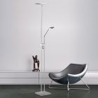 Nickel Stehlampe Modern, Simon, 15W, 3000K LED, mit Schalter