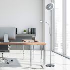 Nickel Stehlampe Modern, Benny, 18W, 3000K LED, mit Touch-Dimmer