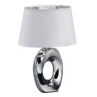 Keramik Tischleuchte Silber, Moldrup, mit Schalter