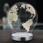 Chrom Tischleuchte Design, Berfin, 7W, warm- bis kaltweiß einstellbare LED, mit Schalter