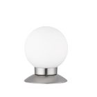 Nickel Tischleuchte Modern, Nolan, 3W, 3000K LED, mit Schalter