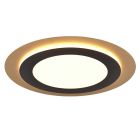 Schwarze Deckenlampe Modern, Frans, 42W, warm- bis kaltweiß einstellbare LED, mit Fernbedienung