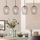 Schwarze Pendelleuchte Industrial, Dilano