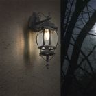 Schwarze Außenleuchte Antik, Evander, IP23