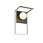 Schwarze Wandleuchte Modern, Reyhan, 3-stufig dimmbar