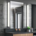 Chrom Wandleuchte Badezimmer Modern, Celesta, 12W, 3000K LED, IP44