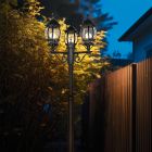 Schwarze Mastleuchte Antik, Evander, IP23