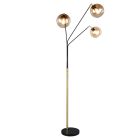 Goldene Stehlampe Design, Rahma, mit Schalter