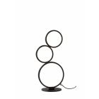 Schwarze Tischleuchte Modern, Robon, 17W, 3000K LED, mit Schalter