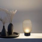 Grüne aufladbare Tischlampe Modern, Danyal, 1,5W, 3000K LED, 3-stufig dimmbar