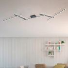 Schwarze Deckenlampe Modern, Nadja, 22W, RGBW LED, mit Fernbedienung