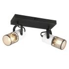 Schwarze Wandstrahler Vintage, Marjet, mit Schalter