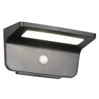 Schwarze Solar Außen Wandleuchte Modern, Mukaddes, 8W, 4000K LED, IP44