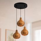 Rattan Pendelleuchte Braun, Annieke