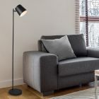 Schwarze Stehlampe Modern, Suraya, 4,5W, 3000K LED, mit Touch-Dimmer