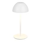 Weiße aufladbare Tischlampe Kunststoff, Mikhail, 2W, 3000K LED, IP44, mit Touch-Dimmer