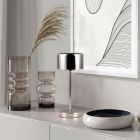 Chrom aufladbare Tischlampe Modern, Dustin, 1W, 3000K LED, mit Touch-Dimmer