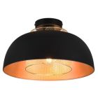 Schwarze Deckenleuchte Industrial, Sylvano
