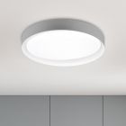 Graue Deckenlampe Modern, Joas, 24W, warm- bis kaltweiß einstellbare LED, mit Fernbedienung