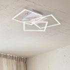 Weiße Deckenlampe Modern, Bibiana, 28W, warm- bis kaltweiß einstellbare LED, mit Fernbedienung