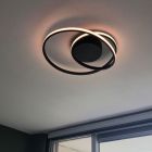 Schwarze Deckenlampe Modern, Sassandra, 22W, 3000K LED, 3-stufig dimmbar