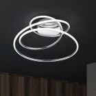 Chrom Deckenlampe Design, Marell, 36W, 4000K LED, 3-stufig dimmbar
