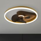 Schwarze Deckenventilator Modern, Medy, 30W, warm- bis kaltweiß einstellbare LED, mit Fernbedienung