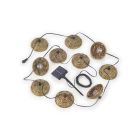 Lichterkette mit Solarenergie, mit braunen Kappen 10 Lampen, 2700K, 0,5W
